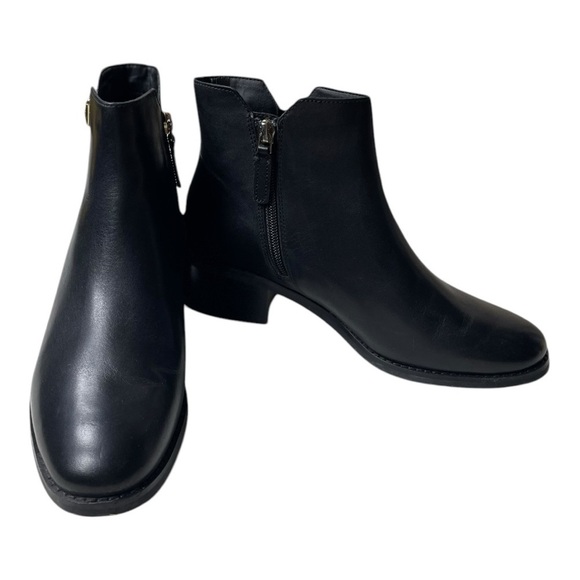 Cole Haan Women’s Haidyn Black Leather Buckle Booties - Picture 3 of 11